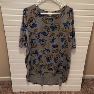 NWOT LuLaRoe Large Disney Donald Duck Urma Tunic